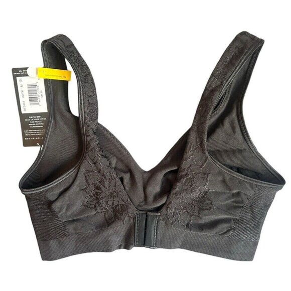 Bali Women's Comfort Revolution ComfortFlex Wirefree Bra Black Aztec Medium - Picture 4 of 8